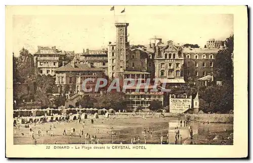 Cartes postales Dinard La Plage devant le Crystal Hotel