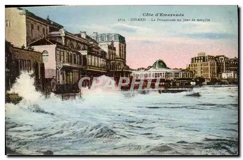 Cartes postales Cote d'Emeraude Dinard La Promenade un jour de tempete