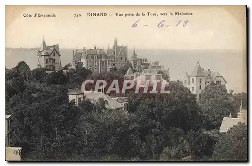 Cartes postales Cote d'Emeraude Dinard Vue prise de la Tour vers la Malouine