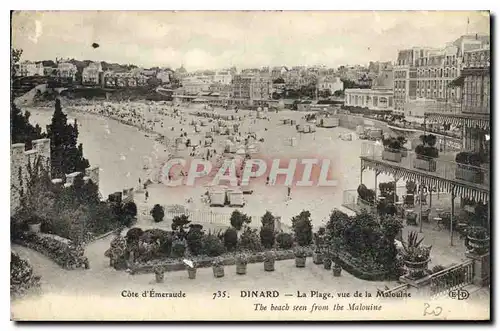 Ansichtskarte AK Cote d'Emeraude Dinard La Plage vue de la Malouine