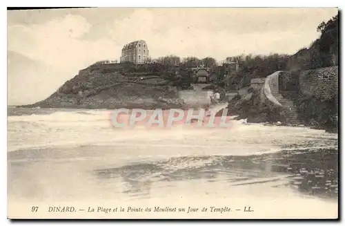 Ansichtskarte AK Dinard La Plage et la Pointe du Moulinet un jour de Tempete