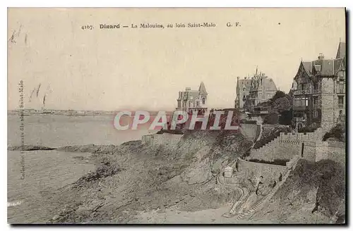 Cartes postales Dinard La Malouine au loin St Malo