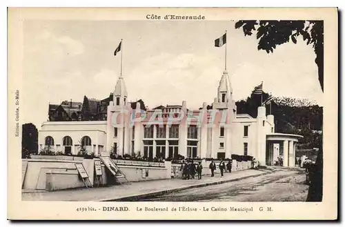 Cartes postales Dinard Le Boulevard de l'Ecluse Le Casino Municipal