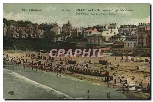 Cartes postales Cote d'Emeraude Dinard Les Terrasses et High Life Casino