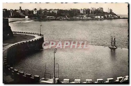 Cartes postales Cote d'Emeraude Dinard La Piscine Vue generale sur la plage et la Malouine