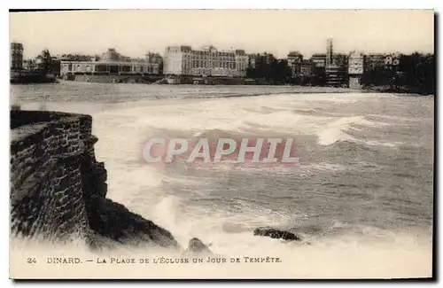 Cartes postales Dinard La Plage de L'Ecluse un jour de tempete