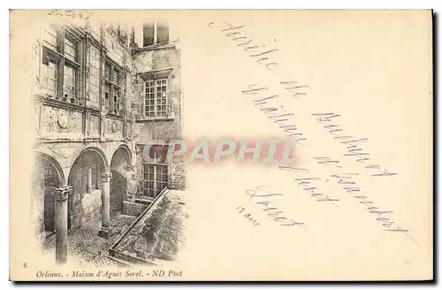 Cartes postales Orleans Maison d'Agnes Sorel