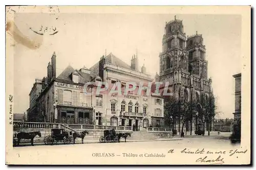 Cartes postales Orleans Theatre et Cathedrale