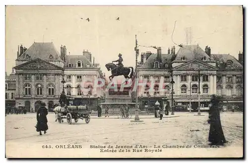 Ansichtskarte AK Orleans Statue de Jeanne d'Arc La Chambre de Commerce