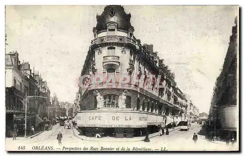 Cartes postales Orleans Perspective des Rues Bannier et de la Republique