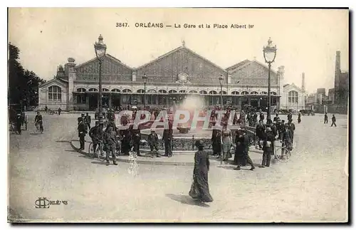 Cartes postales Orleans La Gare et la Place Albert I