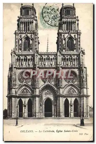 Cartes postales Orleans La Cathedrale Eglise Ste Croix