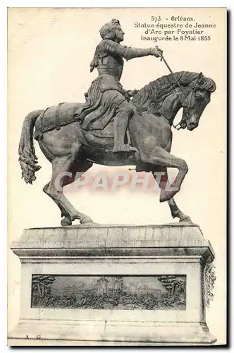 Cartes postales Orleans Statue equestre de Jeanne d'Arc