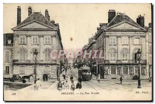 Ansichtskarte AK Orleans La Rue Royale Tramway