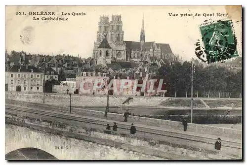 Cartes postales Orleans Les Qusis la Cathedrale