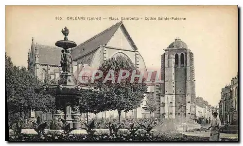 Cartes postales Orleans Place Gambetta Eglise Sainte Paterne