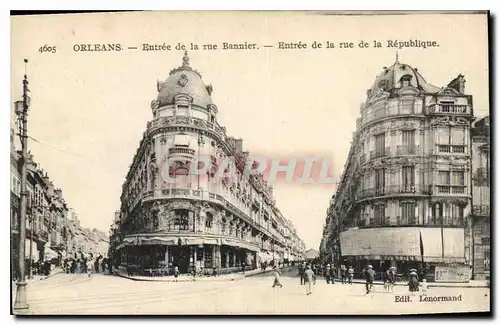 Cartes postales Orleans Entree de la Rue Bannier Entree de la rue de la Republique