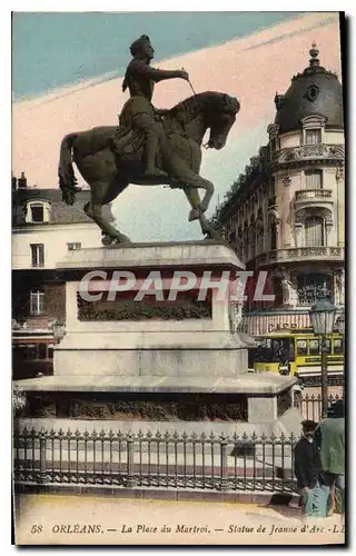 Cartes postales Orleans La Place du Martroi Statue de Jeanne d'Arc