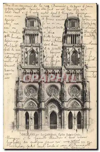 Cartes postales Orleans La Cathedrale Eglise Sainte Croix