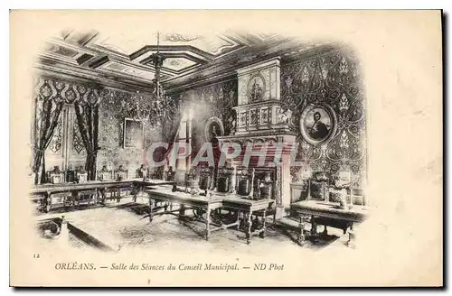 Cartes postales Orleans Salle des Seances du Conseil Municipal
