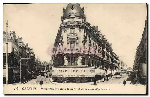 Cartes postales Orleans Perspective des Rues Bannier et de la Republique