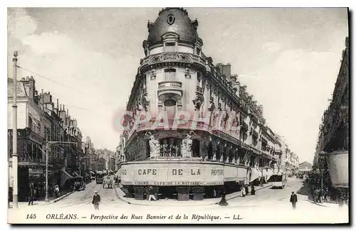 Cartes postales Orleans Perspective des Rues Bannier et de la Republique