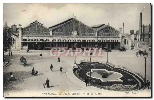 Cartes postales Orleans Place Albert I et la Gare