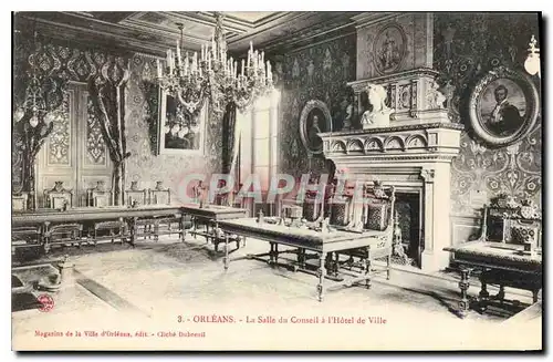 Cartes postales Orleans La Salle du Conseil a l'Hotel de Ville
