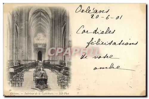 Cartes postales Orleans Interieur de la Cathedrale