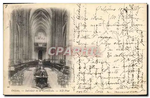 Cartes postales Orleans Interieur de la Cathedrale