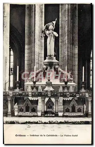 Cartes postales Orleans Interieur de la Cathedrale Le Maitre Autel