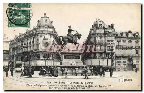 Cartes postales Orleans La Place du Martroi