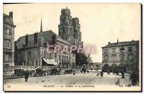 Cartes postales Orleans Le Theater et la Cathedrale