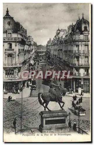 Cartes postales Orleans Perspective de la Rue de la Republique