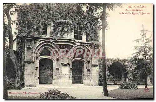 Cartes postales Orleans Ancienne facade de la vieille Eglise St Jacques