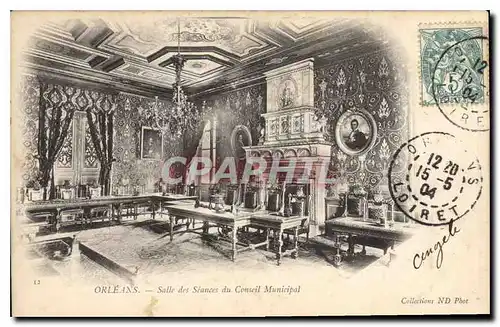 Cartes postales Orleans Salle des Seances du Conceil Municipal