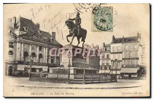 Cartes postales Orleans La Place du Martroi