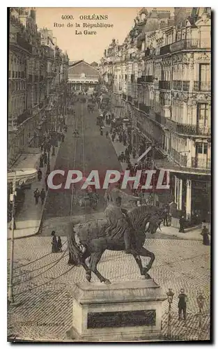 Cartes postales Orleans Rue de la Republique La Gare