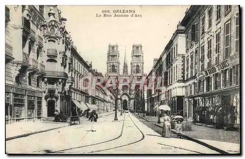 Cartes postales Orleans La Rue Jeanne d'Arc
