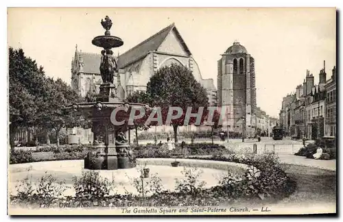 Cartes postales Orleans La Place et ll'Eglise Saint Paterne