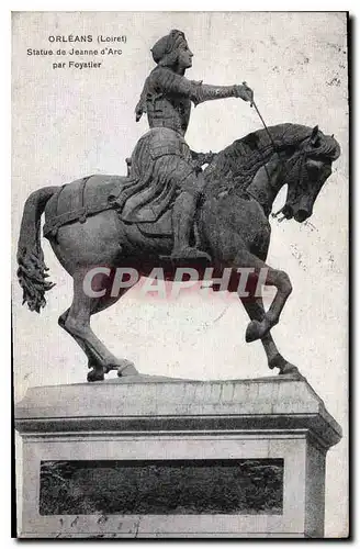 Ansichtskarte AK Orleans Loiret Statue de Jeanne d'Arc par Foyatier