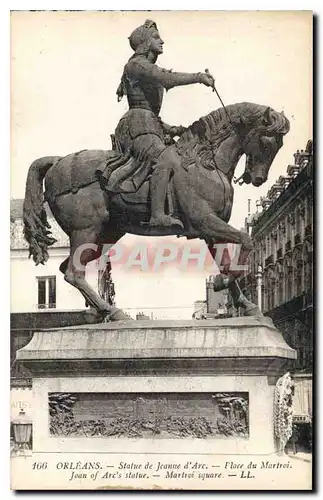 Ansichtskarte AK Orleans Statue de Jeanne d'Arc Place du Martroi Joan of Are's Statue