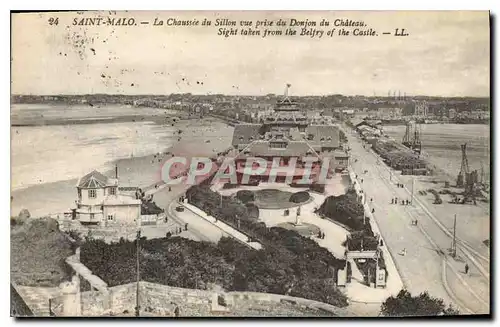 Ansichtskarte AK Saint Malo La Chausse du Sillon vue prise du Donjon du Chateau