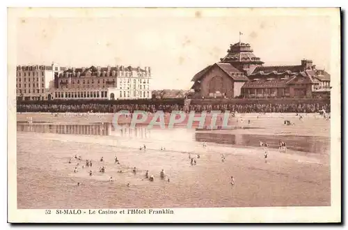 Ansichtskarte AK St Malo Le Casino et l'Hotel Franklin