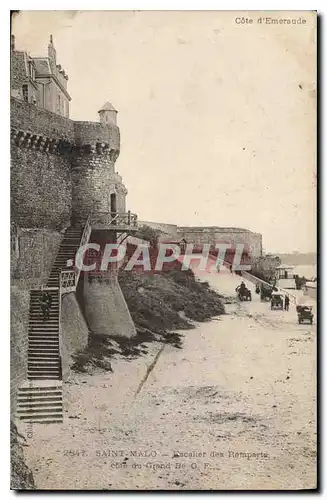 Ansichtskarte AK Cote d'Emeraude Saint Malo Escalier des Remparts