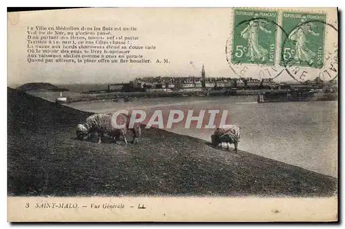 Cartes postales Saint Malo Vue Generale Moutons