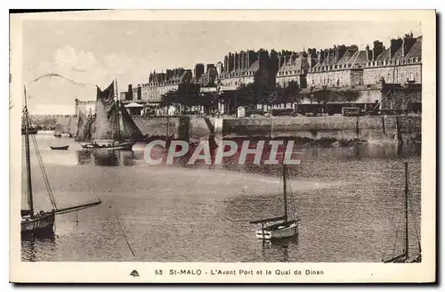 Cartes postales St Malo l'Avant Port et le Quai de Dinan