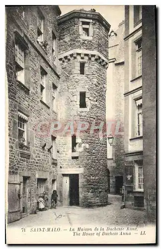 Cartes postales Saint Malo La Masion de la Duchesse Anne