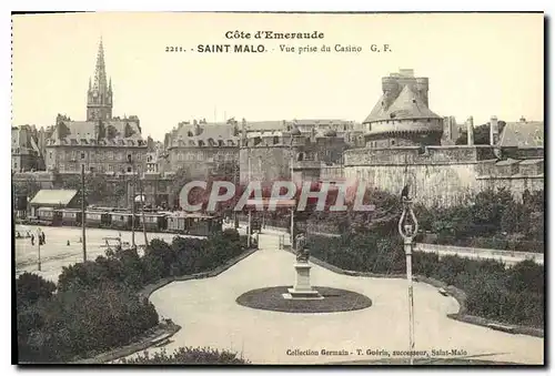 Ansichtskarte AK Cote d'Emeraude Saint Malo Vue prise du Casino Train