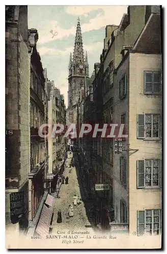 Cartes postales Cote d'Emeraude Saint Malo La Grande Rue Boulangerie